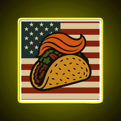 American Taco Led Neon Sign Mexican Food Sign Rgb Color - Custom LED neon sign front view