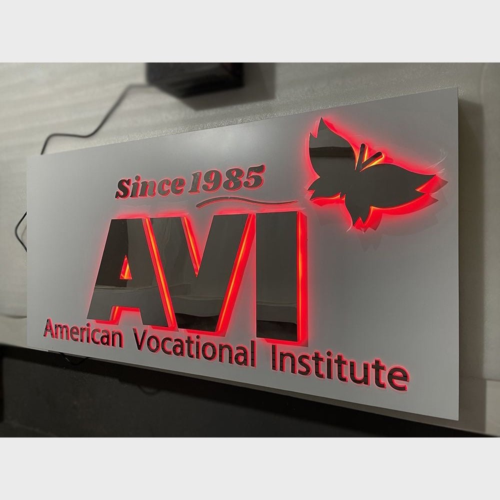 American Vocational Institue 3D Backlit Channel Letters Led Light Sign - Shineneon