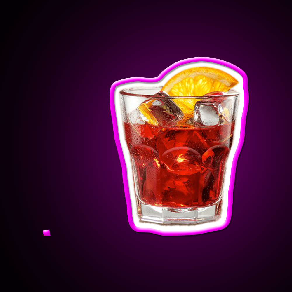 Americano Campari Cocktail Bar Decor Led Neon Sign Rgb Color - Neon sign mounted on wall in room