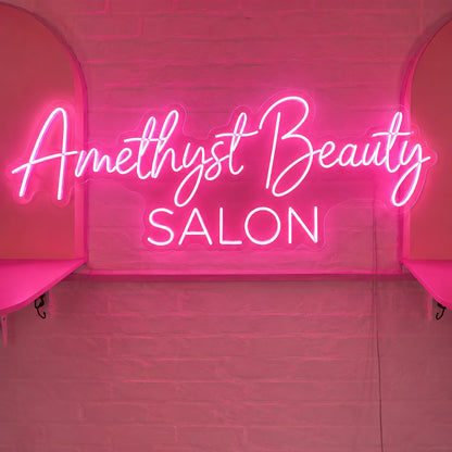 Amethyst Beauty Salon LED Neon Sign - 01 Original Product Image