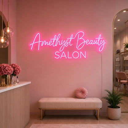 Amethyst Beauty Salon LED Neon Sign - 04 Size Image