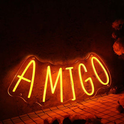 Amigo Orange Led Neon Sign - Shineneon