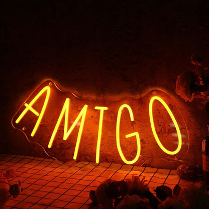 Amigo Orange Led Neon Sign - Shineneon