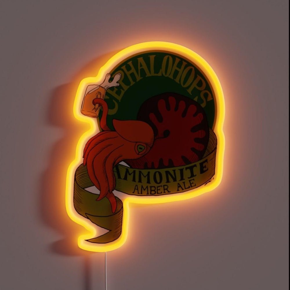 Ammonite Amber Ale Rgb Led Neon Sign - Shineneon