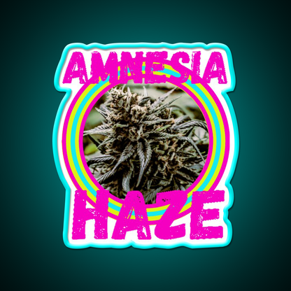 Amnesia Haze Trans 5 Hemp Inspired Green Leaf Led Neon Sign Rgb Color - Size and dimension reference