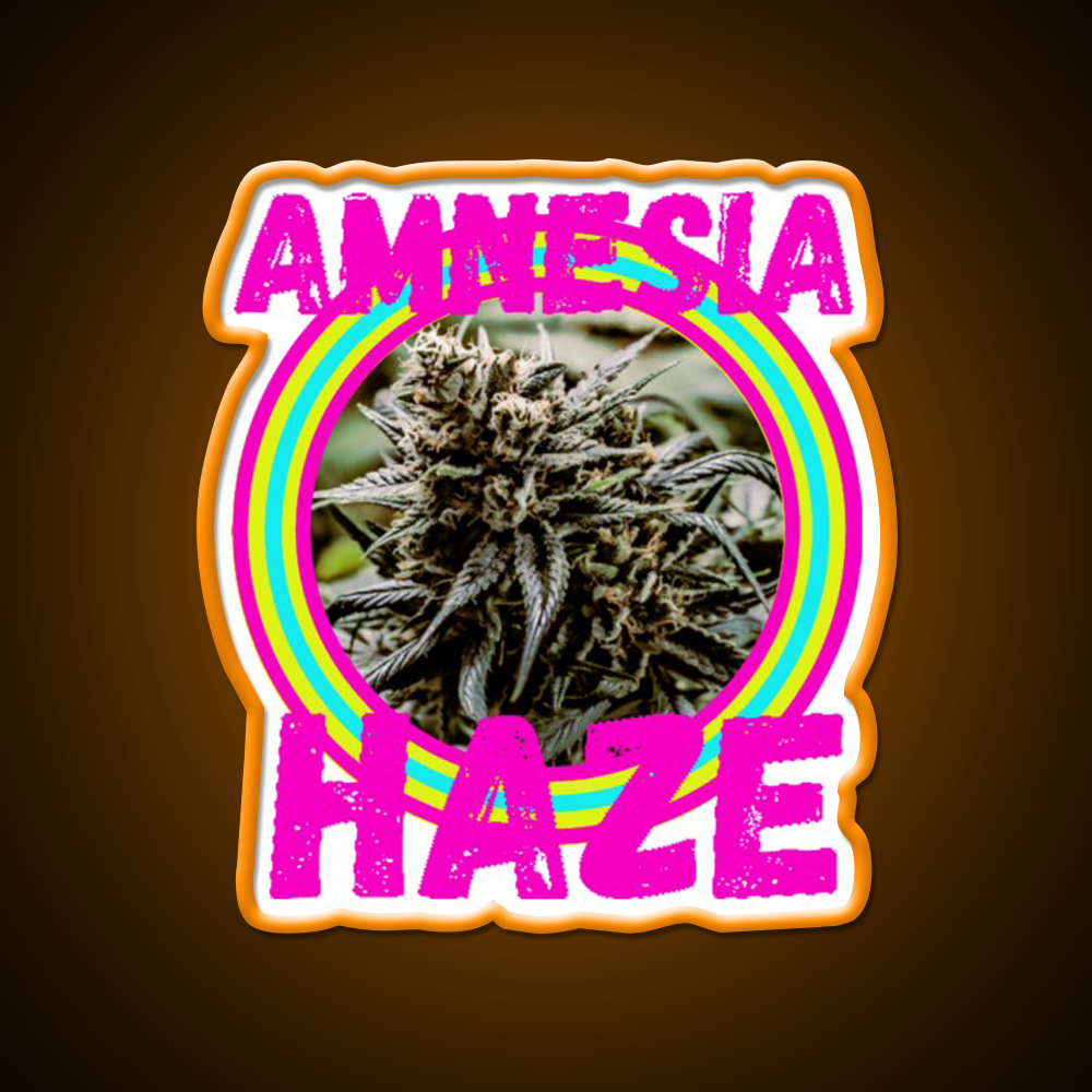 Amnesia Haze Trans 5 Hemp Inspired Green Leaf Led Neon Sign Rgb Color - LED neon sign view 6