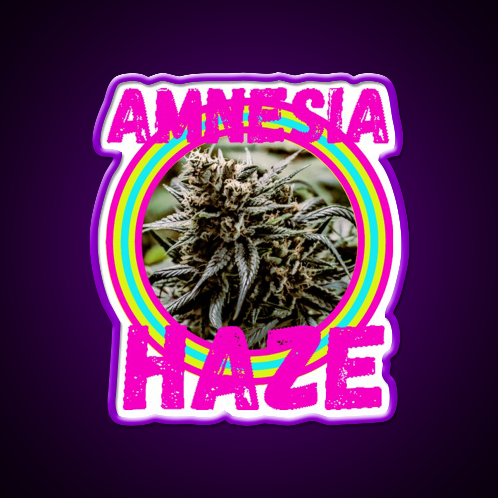 Amnesia Haze Trans 5 Hemp Inspired Green Leaf Led Neon Sign Rgb Color - LED neon sign view 9