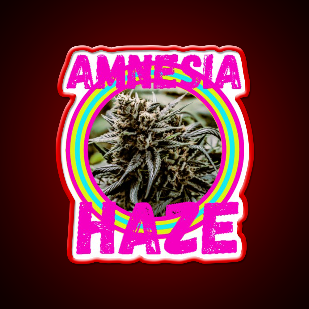 Amnesia Haze Trans 5 Hemp Inspired Green Leaf Led Neon Sign Rgb Color - LED neon sign view 10