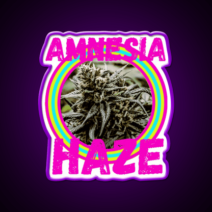 Amnesia Haze Trans 5 Hemp Inspired Green Leaf Led Neon Sign Rgb Color - Shineneon