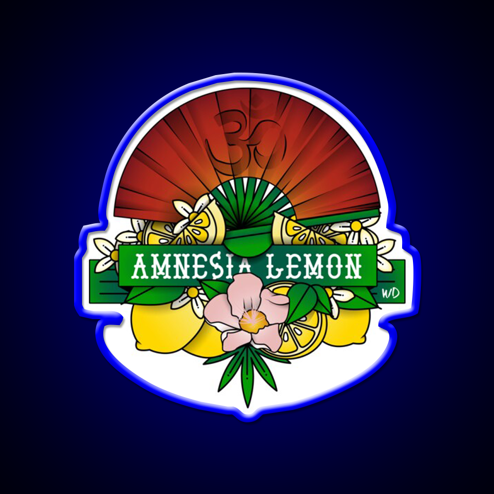 Amnesia Lemon Hemp Inspired Green Leaf Led Neon Sign Rgb Color - LED neon sign view 5