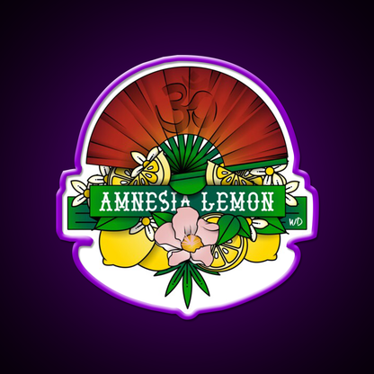 Amnesia Lemon Hemp Inspired Green Leaf Led Neon Sign Rgb Color - LED neon sign view 9