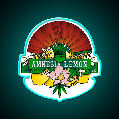 Amnesia Lemon Hemp Inspired Green Leaf Led Neon Sign Rgb Color - Shineneon