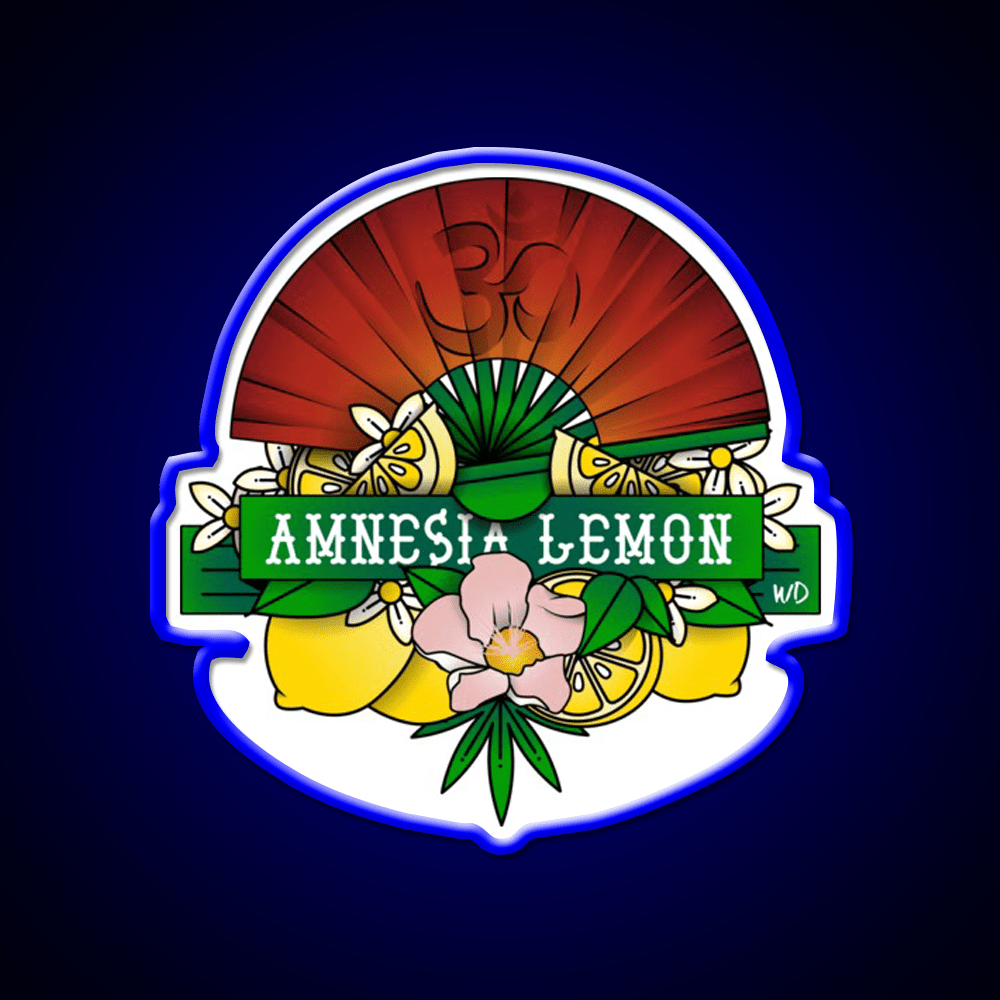 Amnesia Lemon Hemp Inspired Green Leaf Led Neon Sign Rgb Color - Shineneon