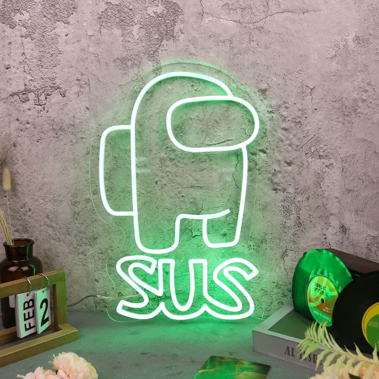 Among Us Sus Green Led Neon Sign - Shineneon