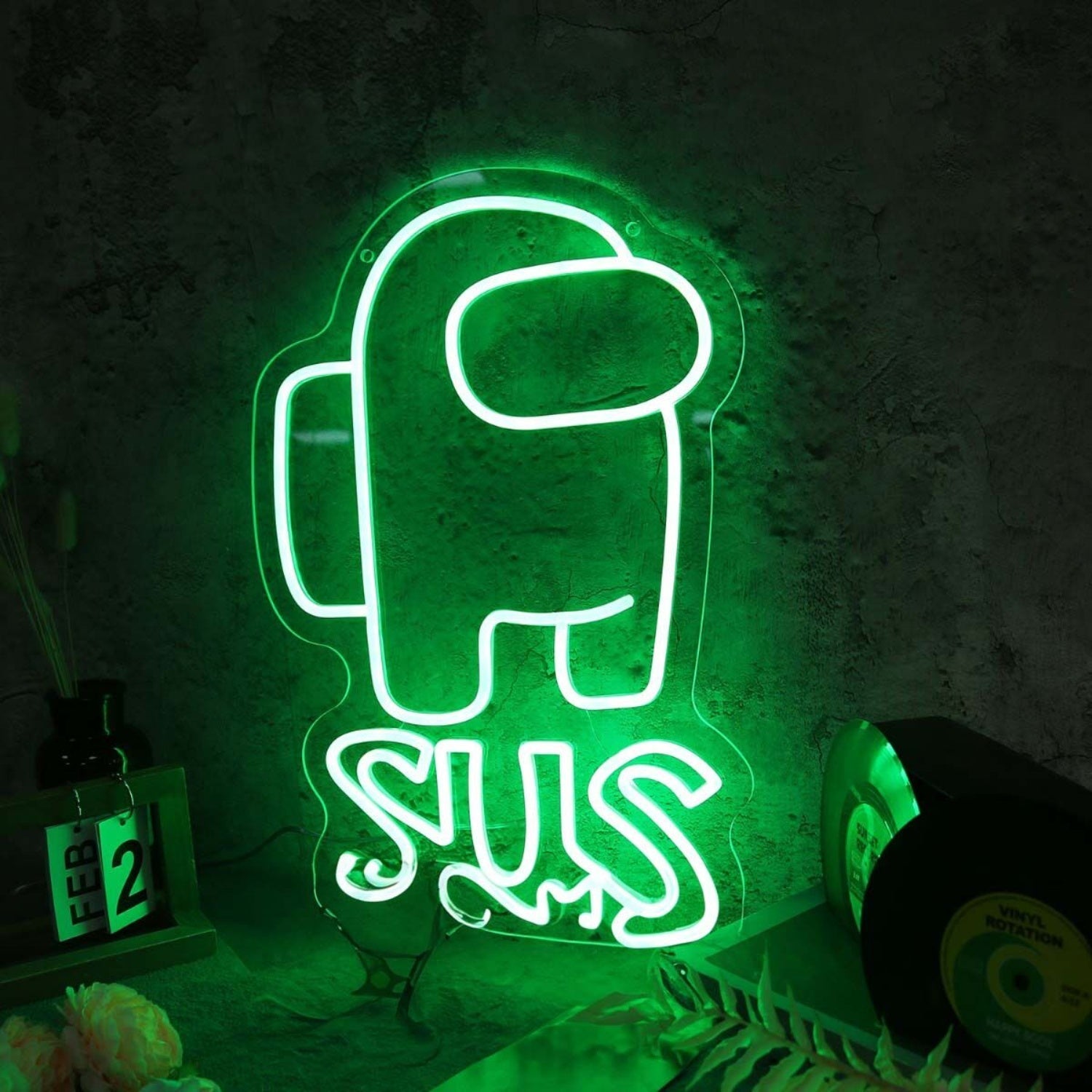 Among Us Sus Green Led Neon Sign - Shineneon
