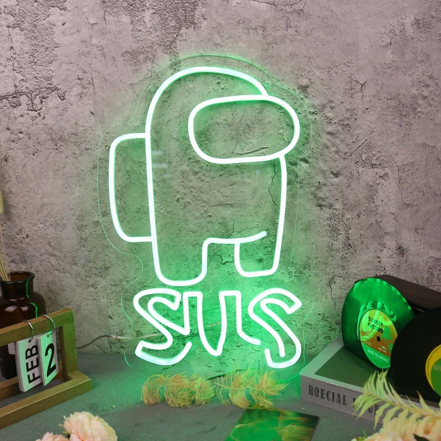 Among Us Sus Green Led Neon Sign - Shineneon