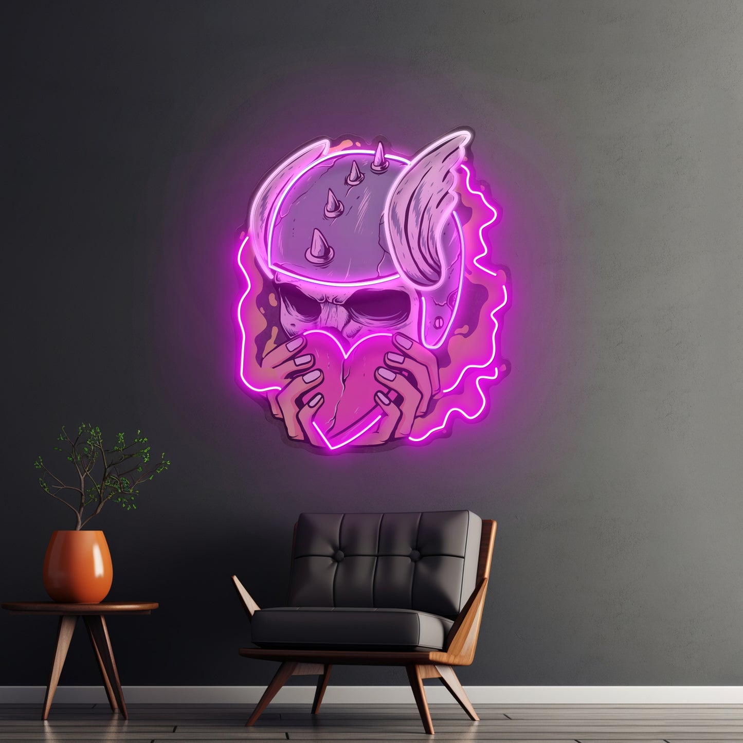 Amor Head Skull Led Neon Sign Light Custom Led Signs