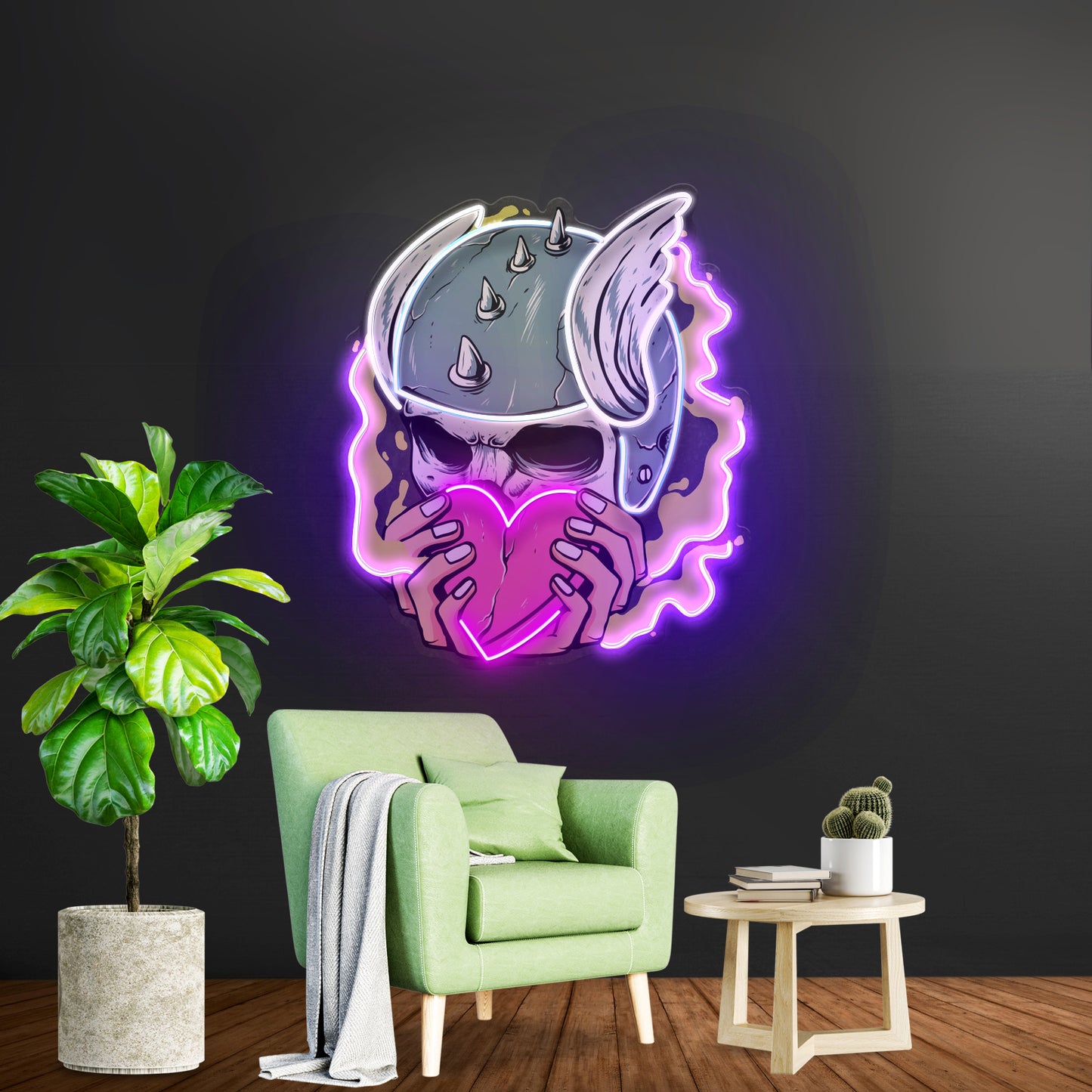 Amor Head Skull Led Neon Sign Light Custom Led Signs