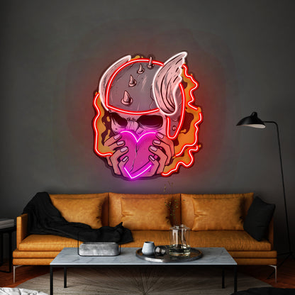 Amor Head Skull Led Neon Sign Light Custom Led Signs