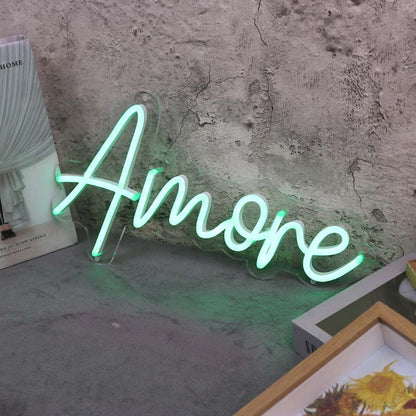 Amore Green Led Neon Sign - Shineneon