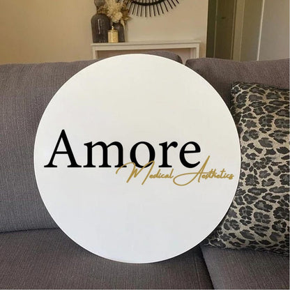 Amore Salon Acrylic Business Logo Sign