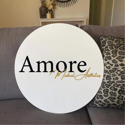 Amore Salon Acrylic Business Logo Sign - Shineneon