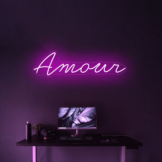 Amour Cursive Neon Signs For Business