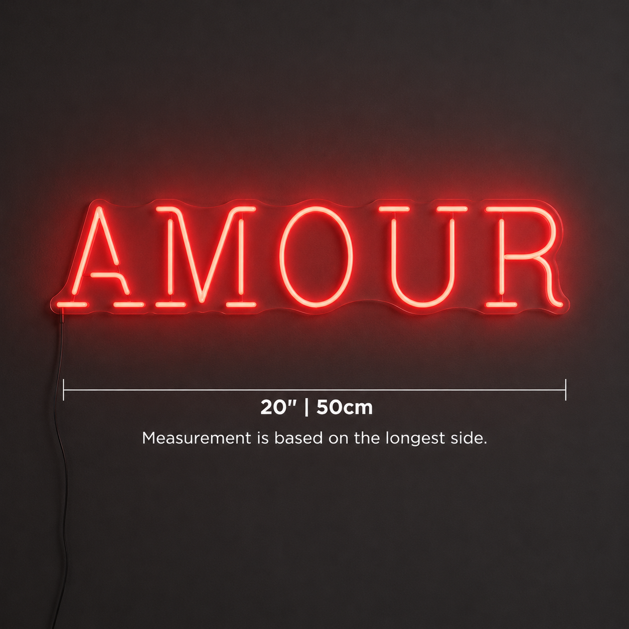 Amour LED Neon Sign Wall Neon Sign - 04 Size Image