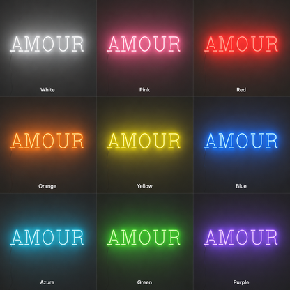 Amour LED Neon Sign Wall Neon Sign - 05 Color Grid