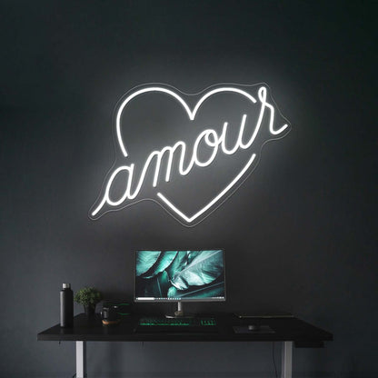 Amour Love Shape Led Neon Sign Wall Art - Shineneon
