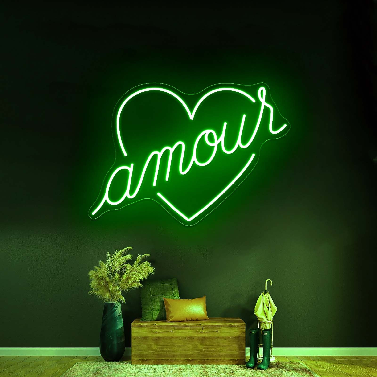 Amour Love Shape Led Neon Sign Wall Art - Shineneon