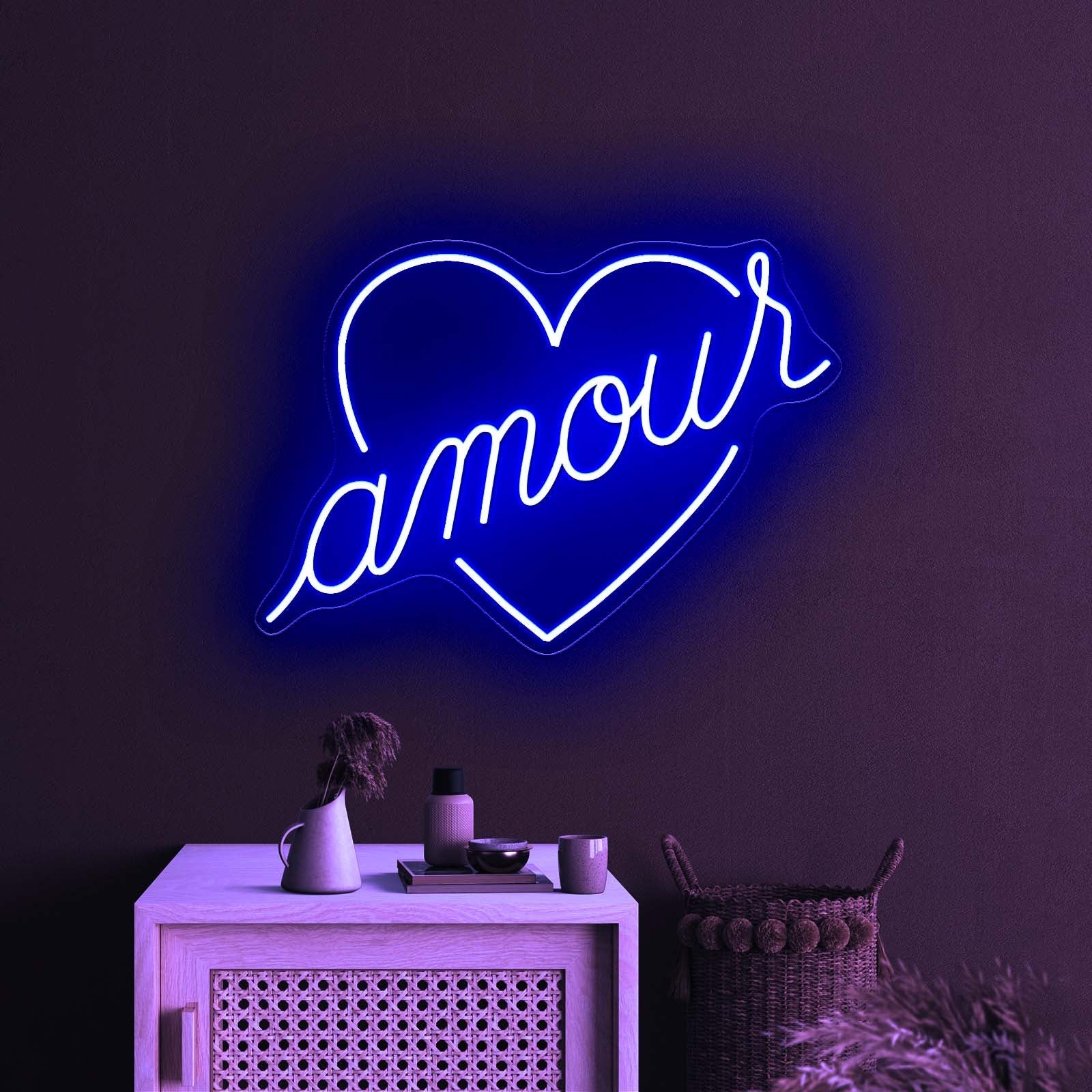 Amour Love Shape Led Neon Sign Wall Art - Shineneon