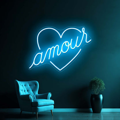Amour Love Shape Led Neon Sign Wall Art - Shineneon
