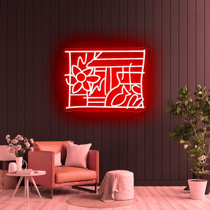 Amour Neon Sign Font Free Customizable - Custom LED neon sign front view
