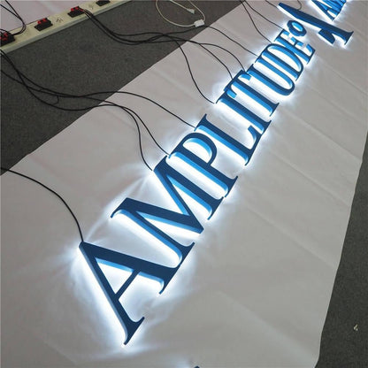 Amplitude 3D Backlit Letters Business Metal Led Sign - Shineneon