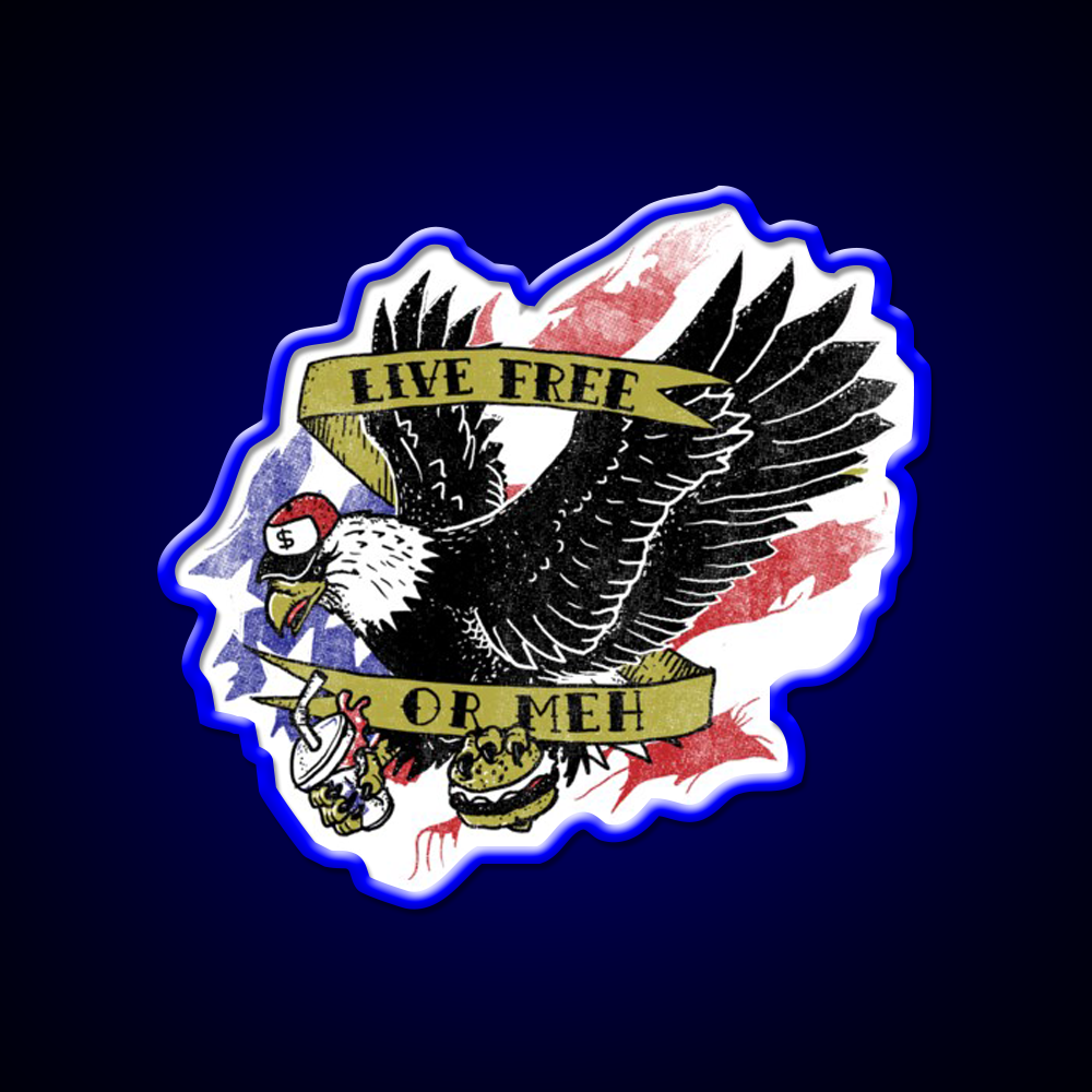 Amrica The Meh Fast Food Led Neon Sign For Burger Place Rgb Color