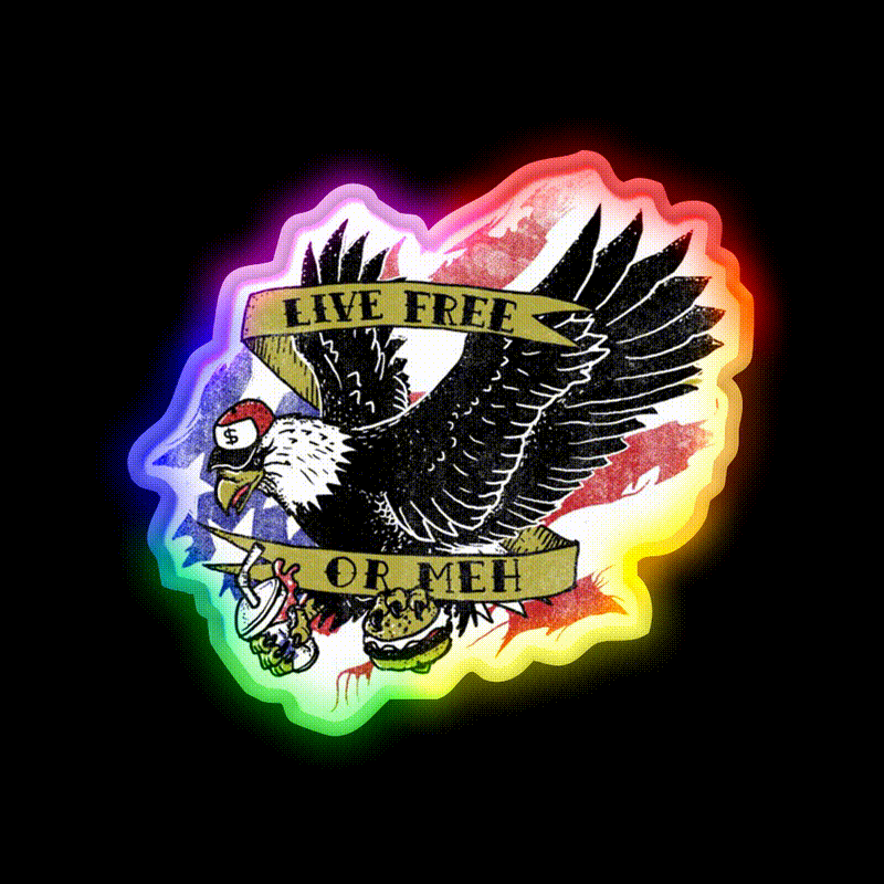 Amrica The Meh Fast Food Led Neon Sign For Burger Place Rgb Color