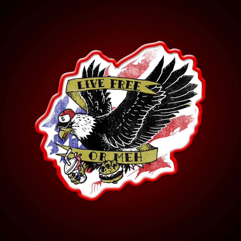 Amrica The Meh Fast Food Led Neon Sign For Burger Place Rgb Color