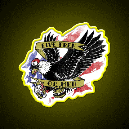 Amrica The Meh Fast Food Led Neon Sign For Burger Place Rgb Color