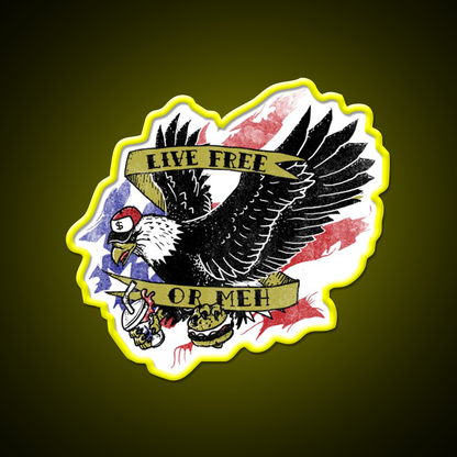 Amrica The Meh Fast Food Led Neon Sign For Burger Place Rgb Color