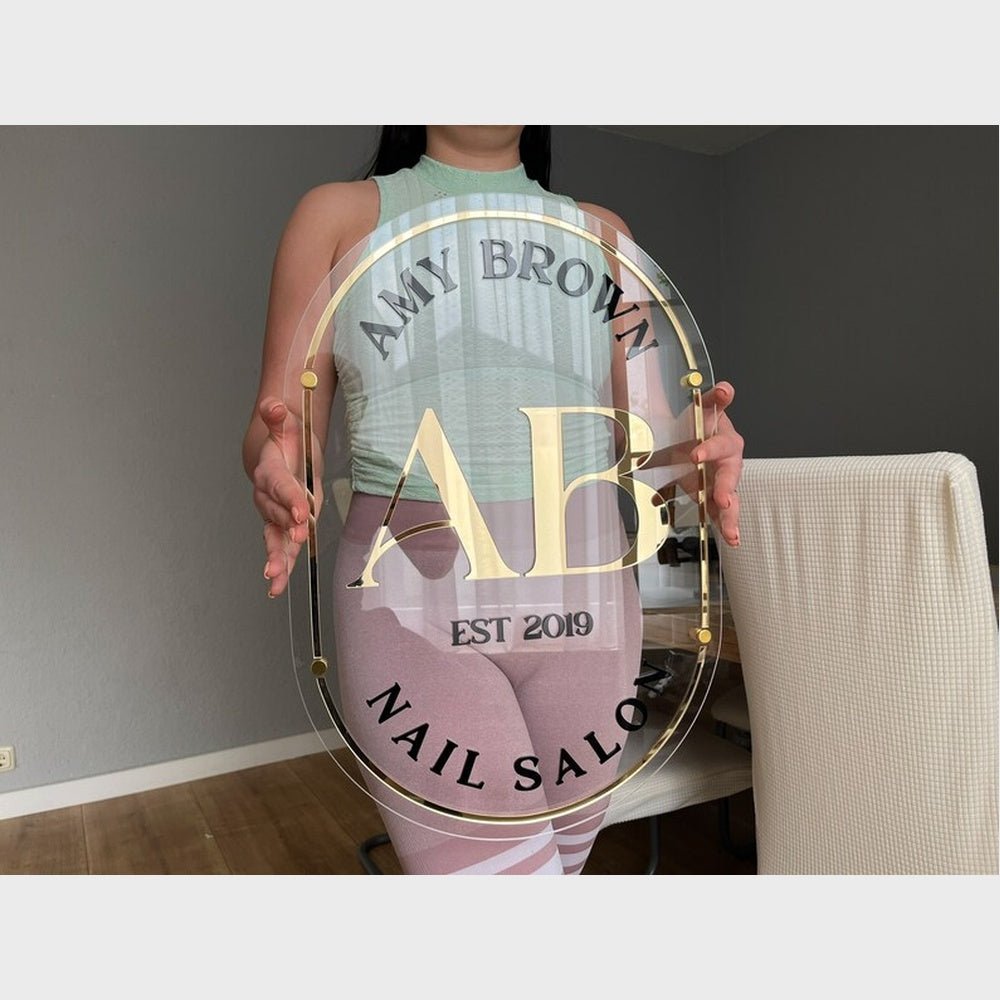 Amy Brown Nail Salon Acrylic Business Logo Sign - Shineneon