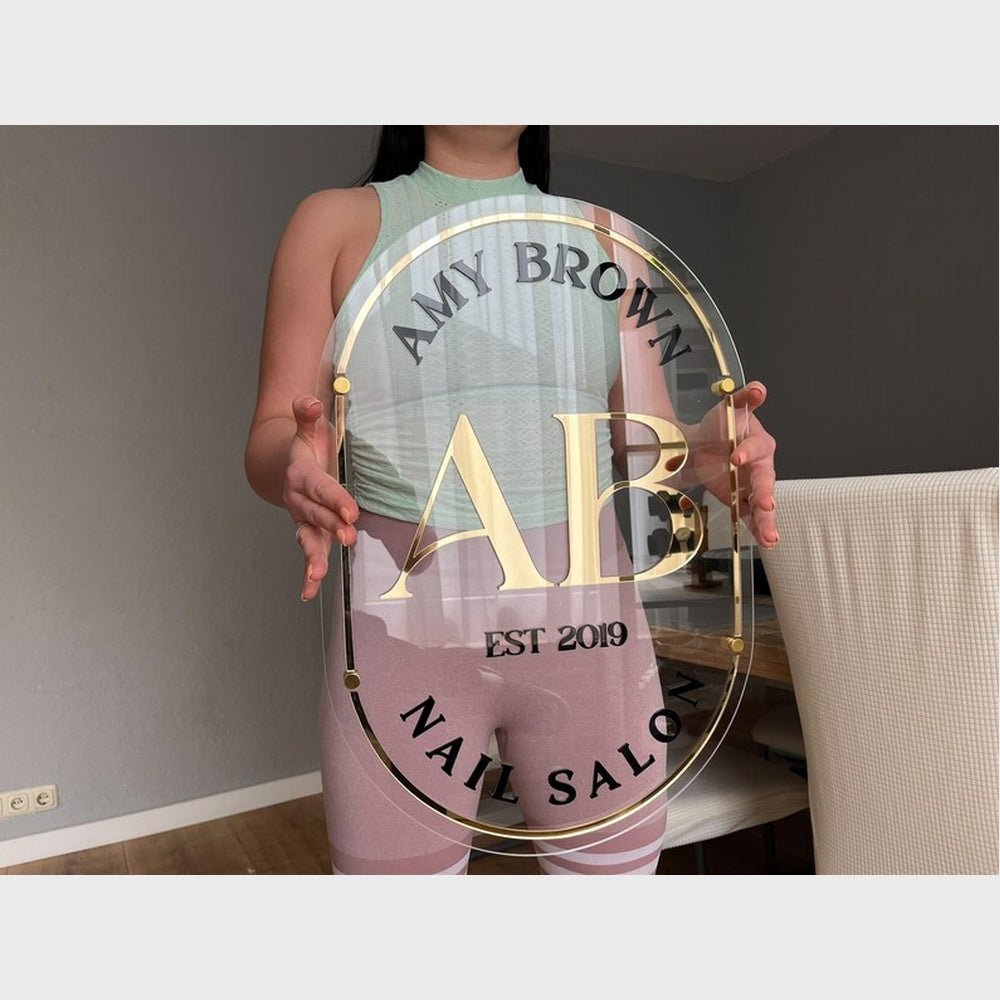 Amy Brown Nail Salon Acrylic Business Logo Sign - Shineneon