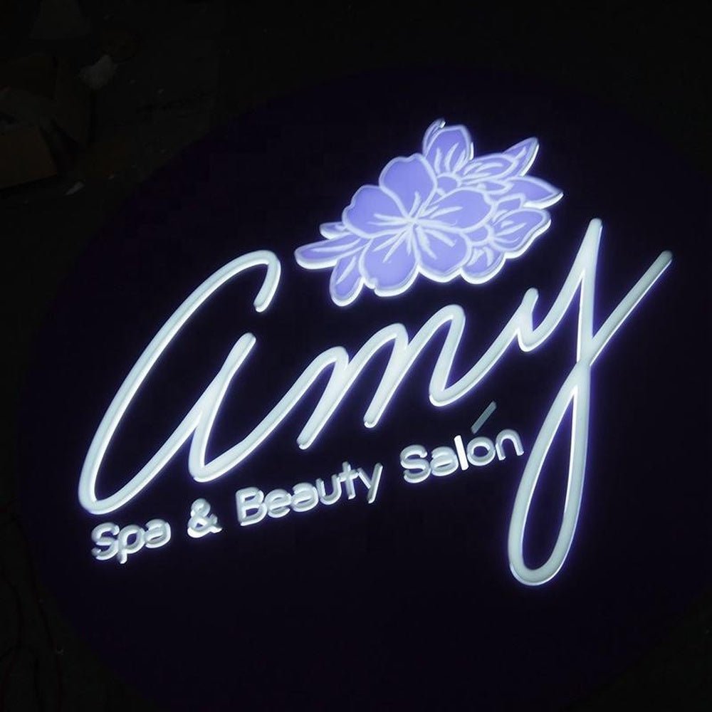Amy Spa And Beauty Salon 3D Frontlit Letters Metal Led Sign - Shineneon