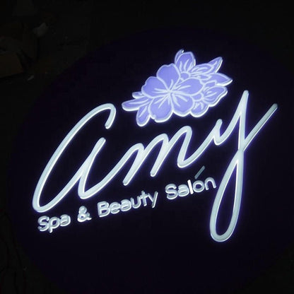 Amy Spa And Beauty Salon 3D Frontlit Letters Metal Led Sign - Shineneon