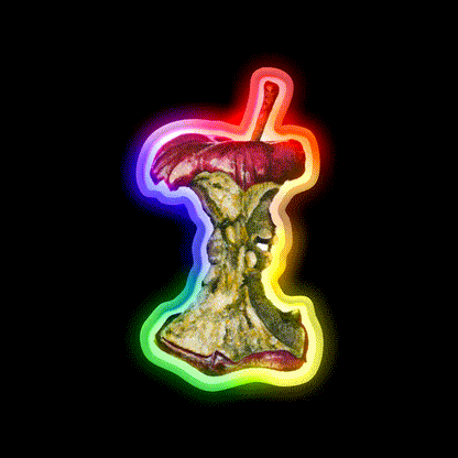 An Apple A Day Snack Food Led Neon Sign Rgb Color - LED neon sign close-up detail