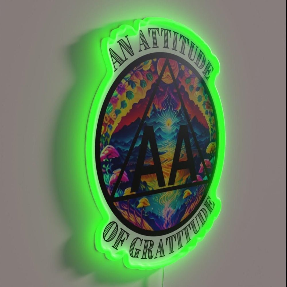 An Attitude Of Gratitude Aa Rgb Led Neon Sign - Shineneon
