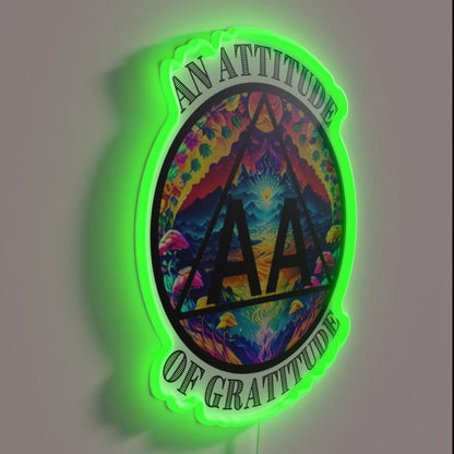 An Attitude Of Gratitude Aa Rgb Led Neon Sign - Shineneon