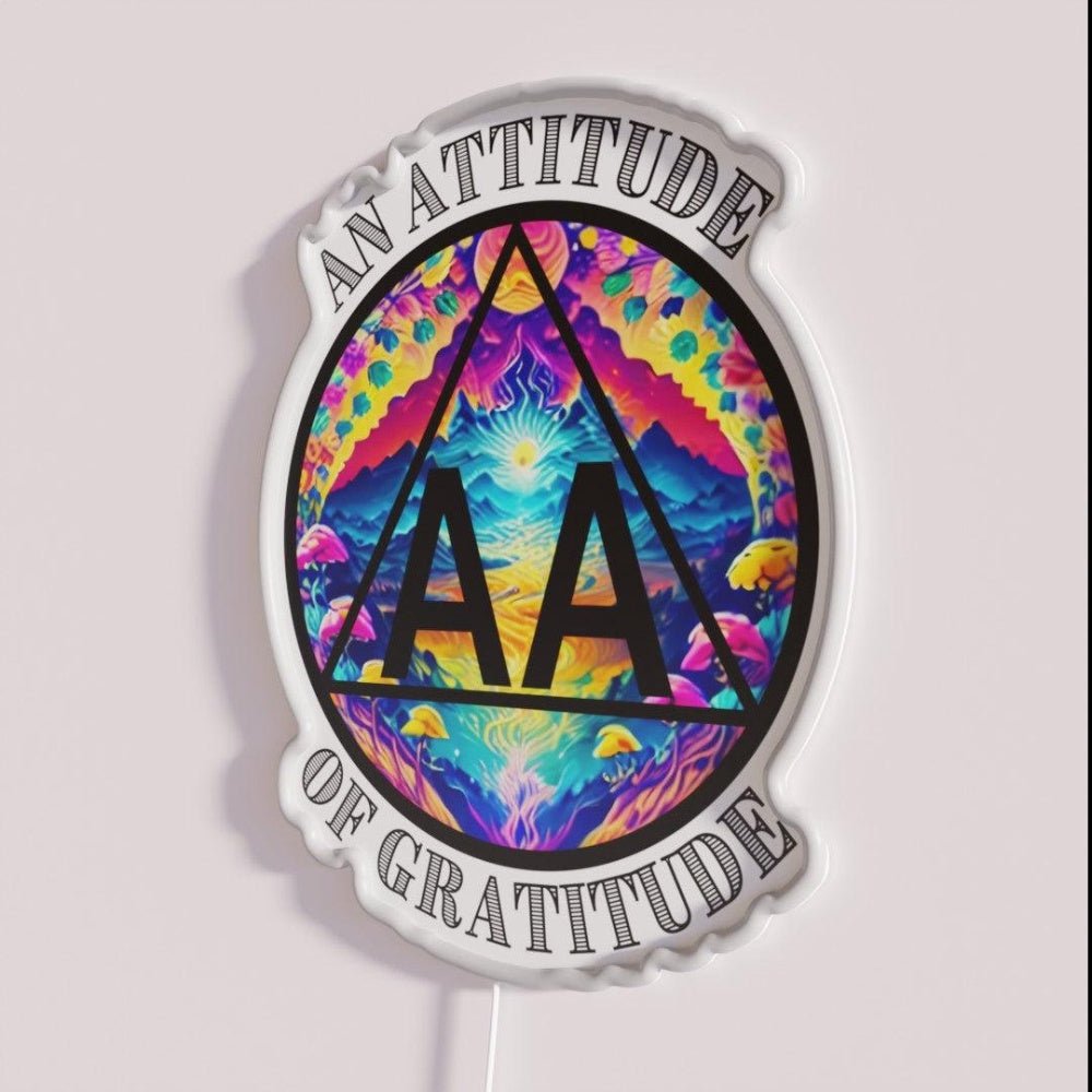 An Attitude Of Gratitude Aa Rgb Led Neon Sign - Shineneon