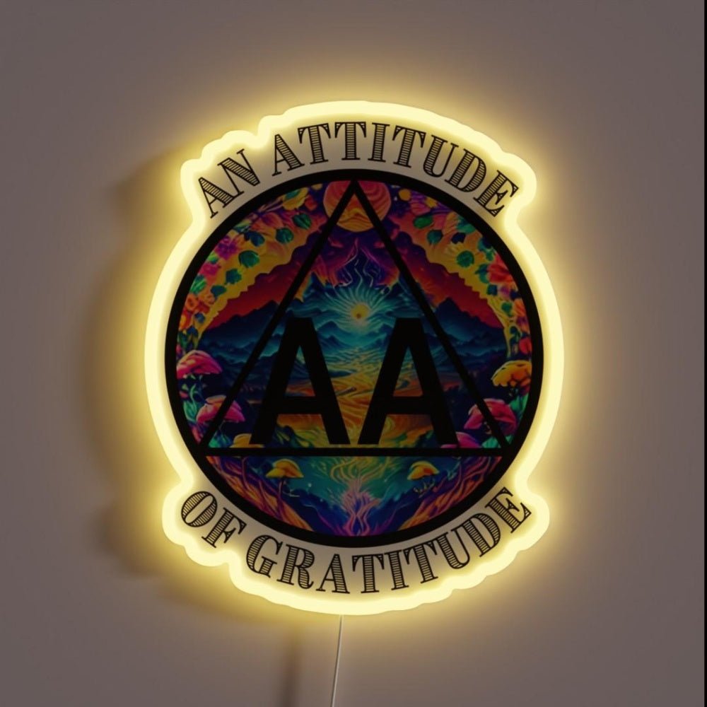 An Attitude Of Gratitude Aa Rgb Led Neon Sign - Shineneon