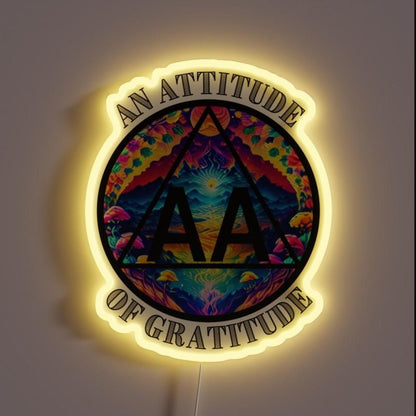 An Attitude Of Gratitude Aa Rgb Led Neon Sign - Shineneon